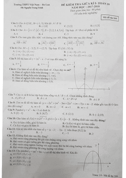 đề kiểm tra giữa học kỳ i môn toán 10 năm học 2017 – 2018 trường thpt việt nam – ba lan – hà nội