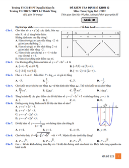 đề kiểm tra toán 12 năm 2022 – 2023 trường nguyễn khuyến & lê thánh tông – tp hcm