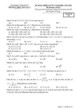 đề kscl toán 10 lần 1 năm 2019 – 2020 trường thpt yên lạc 2 – vĩnh phúc
