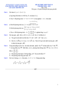 đề olympic toán 10 năm 2019 cụm thpt thanh xuân & cầu giấy & thường tín – hà nội