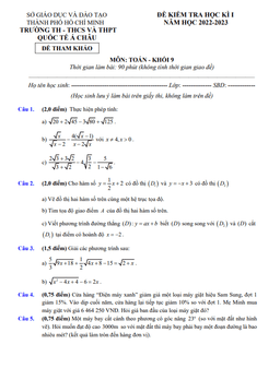 đề tham khảo cuối kỳ 1 toán 9 năm 2022 – 2023 trường quốc tế á châu – tp hcm