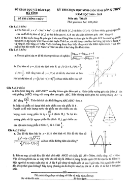 đề thi chọn học sinh giỏi tỉnh toán 12 năm 2018 – 2019 sở gd và đt hà tĩnh