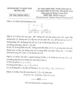 đề thi chọn học sinh giỏi toán 12 năm 2021 – 2022 sở gd&đt quảng trị