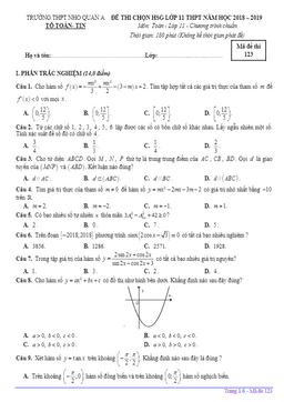 đề thi chọn hsg toán 11 năm 2018 – 2019 trường nho quan a – ninh bình