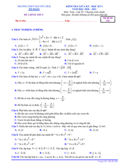 đề thi giữa hk1 toán 10 năm 2020 – 2021 trường thpt nguyễn trãi – quảng nam
