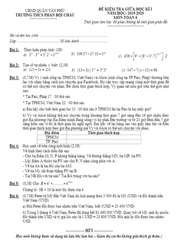 đề thi giữa hk1 toán 6 năm 2019 – 2020 trường thcs phan bội châu – tp hcm