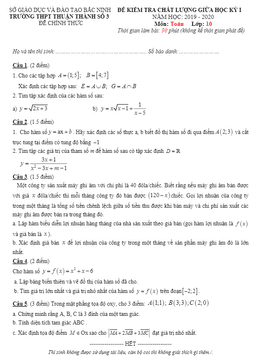 đề thi giữa học kỳ 1 toán 10 năm 2019 – 2020 trường thuận thành 3 – bắc ninh