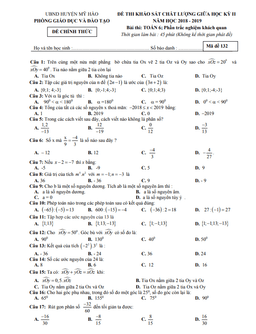 đề thi giữa học kỳ 2 toán 6 năm 2018 – 2019 phòng gd&đt mỹ hào – hưng yên