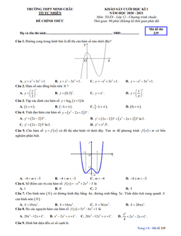 đề thi hk1 toán 12 năm 2020 – 2021 trường thpt minh châu – hưng yên