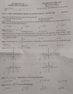 đề thi hk1 toán 12 năm học 2017 – 2018 trường thpt đan phượng – hà nội