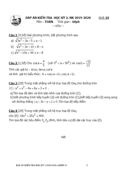 đề thi hk2 toán 10 năm học 2019 – 2020 trường thpt gia định – tp hcm