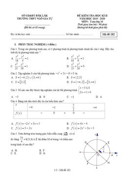 đề thi hk2 toán 10 năm học 2019 – 2020 trường thpt ngô gia tự – đắk lắk