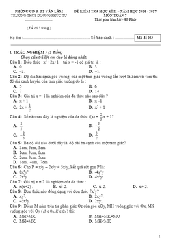 đề thi hk2 toán 7 năm học 2016 – 2017 trường thcs dương phúc tư – hưng yên