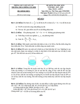 đề thi hk2 toán 9 năm 2019 – 2020 trường thcs thông tây hội – tp hcm