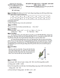 đề thi học kì 2 toán 7 năm 2019 – 2020 trường thcs linh đông – tp hcm