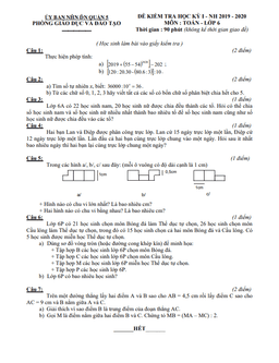 đề thi học kỳ 1 toán 6 năm 2019 – 2020 phòng gd&đt quận 5 – tp hcm