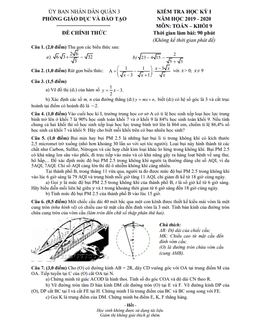 đề thi học kỳ 1 toán 9 năm 2019 – 2020 phòng gd&đt quận 3 – tp hcm
