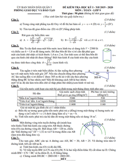 đề thi học kỳ 1 toán 9 năm 2019 – 2020 phòng gd&đt quận 5 – tp hcm