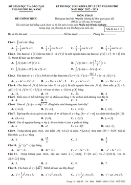 đề thi học sinh giỏi toán 12 năm 2022 – 2023 sở gd&đt đà nẵng