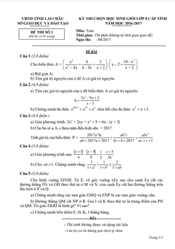 đề thi học sinh giỏi toán 8 cấp tỉnh năm 2016 – 2017 sở gd&đt lai châu