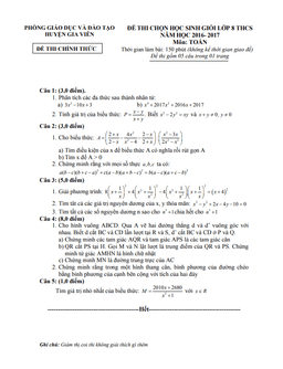 đề thi học sinh giỏi toán 8 năm 2016 – 2017 phòng gd&đt gia viễn – ninh bình