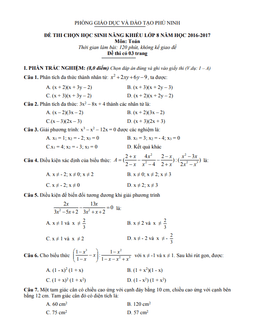 đề thi hsg toán 8 năm 2016 – 2017 phòng gd&đt phù ninh – phú thọ