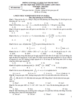đề thi hsg toán 8 năm 2020 – 2021 phòng gd&đt thanh thủy – phú thọ