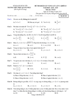 đề thi khảo sát năng lực toán 10 lần 1 năm 2018 – 2019 trường triệu quang phục – hưng yên