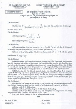 đề tuyển sinh vào 10 chuyên môn toán cơ sở năm 2017 – 2018 sở gd&đt đồng tháp