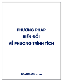 giải phương trình lượng giác bằng phương pháp biến đổi về phương trình tích