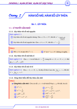 hàm số lũy thừa, hàm số mũ và hàm số logarit – lê quang xe