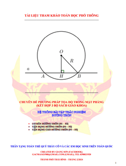 hệ thống bài tập trắc nghiệm đường tròn toán 10 cơ bản – vd – vdc