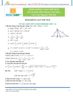 hình không gian thể tích từ cơ bản đến nâng cao – nguyễn tiến đạt