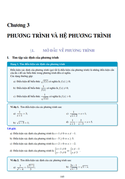 lý thuyết, các dạng toán và bài tập phương trình và hệ phương trình