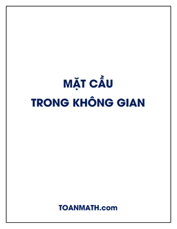 mặt cầu trong không gian