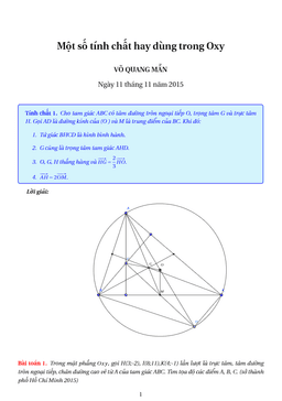 một số tính chất hình học phẳng thường dùng trong bài toán oxy – võ quang mẫn