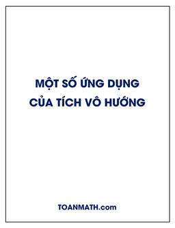 một số ứng dụng của tích vô hướng