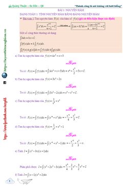 nguyên hàm và các phương pháp tính nguyên hàm – nguyễn hoàng việt