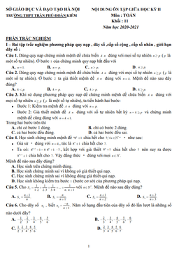 nội dung ôn tập giữa hk2 toán 11 năm 2020 – 2021 trường trần phú – hà nội