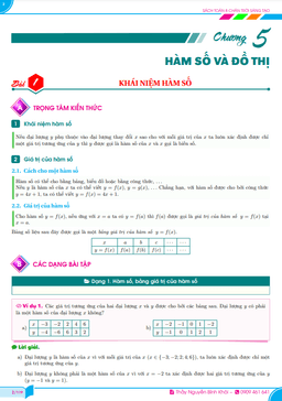 phân dạng và bài tập hàm số và đồ thị toán 8 chân trời sáng tạo