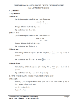 phân loại và phương pháp giải bài tập hàm số lượng giác và phương trình lượng giác