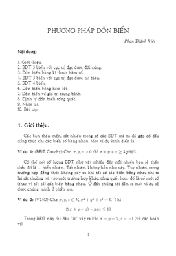 phương pháp dồn biến chứng minh bất đẳng thức – phan thành việt