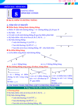 phương pháp giải toán những hình hình học cơ bản toán 6 knttvcs