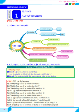 phương pháp giải toán tập hợp các số tự nhiên toán 6 knttvcs