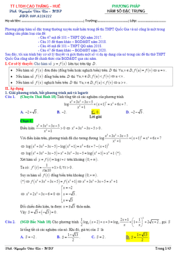 phương pháp hàm số đặc trưng – nguyễn văn rin
