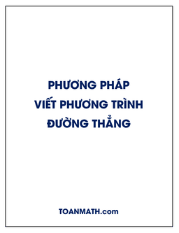 phương pháp viết phương trình đường thẳng (oxyz)