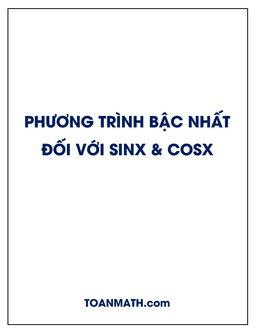 phương trình bậc nhất đối với sinx và cosx