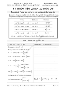 phương trình lượng giác thường gặp – lê văn đoàn