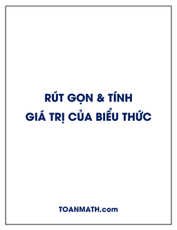 rút gọn và tính giá trị của biểu thức