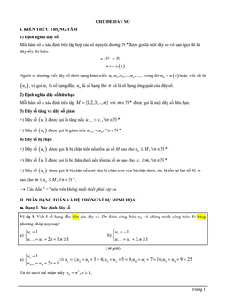 tài liệu chủ đề dãy số